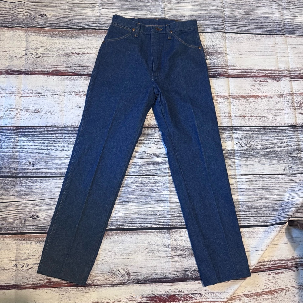 Vintage Wrangler Cowboy Cut Jeans 14MWZG 7x30 Junior’s High Rise USA Made Hemmed